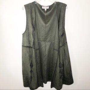 Philosophy Women’s Faux Suede Open Front Vest